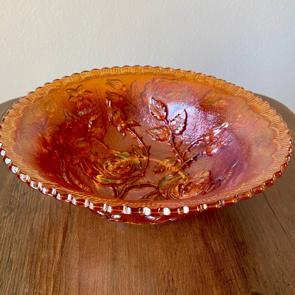Imperial Carnival Glass Open Rose Bowl - Picture 2 of 12